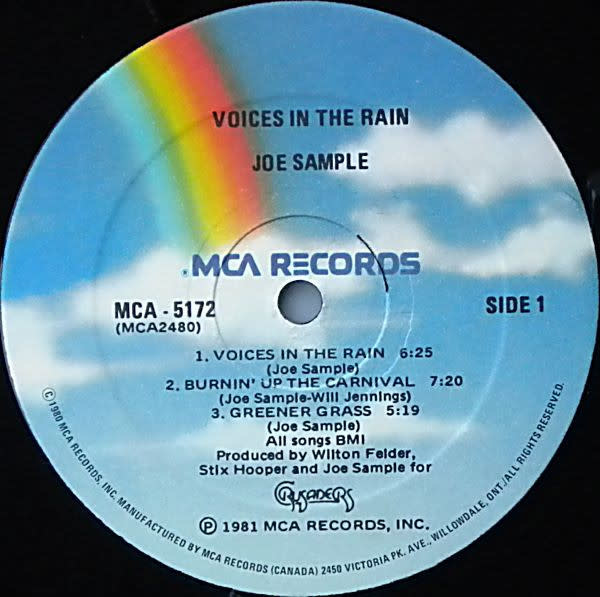Jazz Joe Sample - Voices In The Rain (VG++)