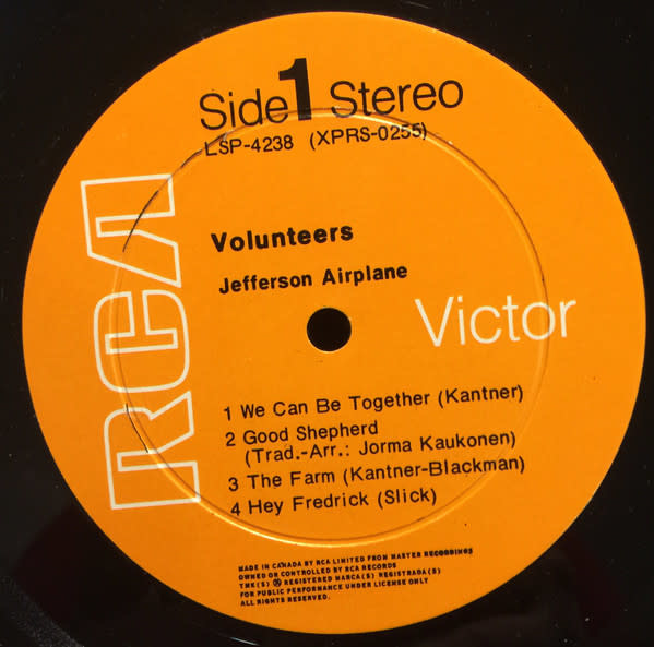 Rock/Pop Jefferson Airplane - Volunteers ('69 CA) (VG+)