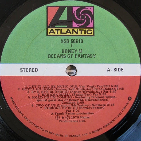 R&B/Soul/Funk Boney M. - Oceans Of Fantasy (VG, conservative - all light, plays VG+/sticker residue, crease)