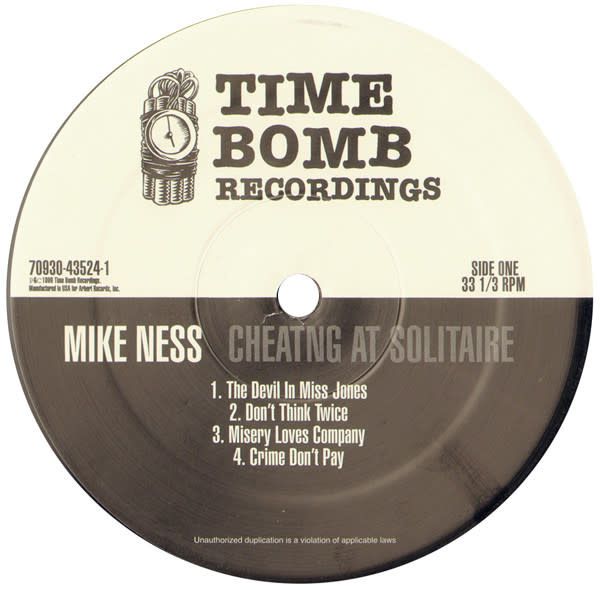 Rock/Pop Mike Ness - Cheating At Solitaire ('99 Time Bomb) (VG+/creases)