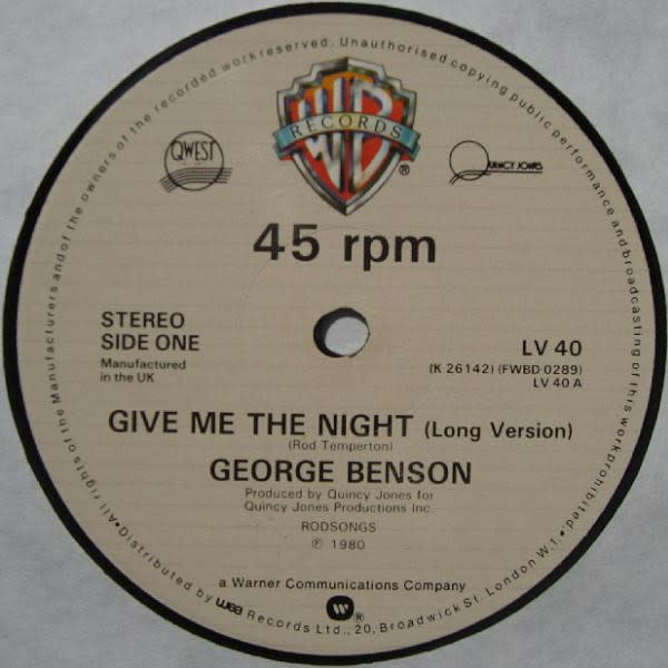 Jazz George Benson - Give Me The Night ('80 UK 12") (VG+)