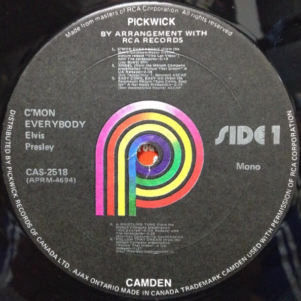 Rock/Pop Elvis Presley - C'mon Everybody (VG+)