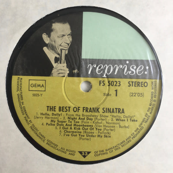 Rock/Pop Frank Sinatra - 25 Years Of Sinatra - The Best Of Frank Sinatra ('67 Germany) (VG+/creases, shelf-wear)