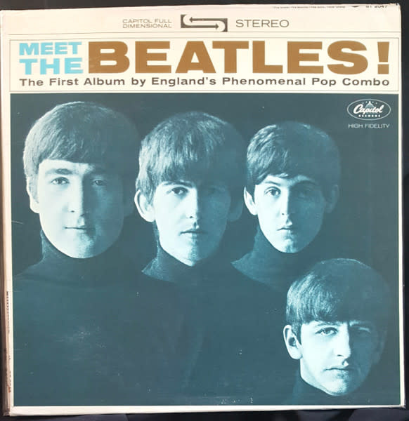 Rock/Pop The Beatles - Meet The Beatles ('70s CA) (VG+/ shelf-wear, cover seem split, writing on cover)