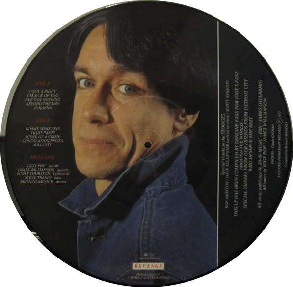 Rock/Pop Iggy Pop - I Got A Right (Picture Disc) ('87 France) (VG+)