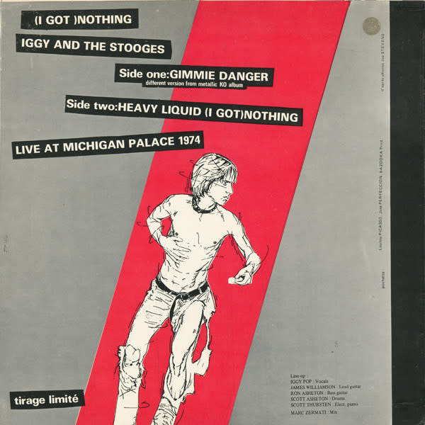 Rock/Pop Iggy And The Stooges - (I Got) Nothing (Live At Michigan Palace 1974) ('77 France 12") (VG++/edge-wear)