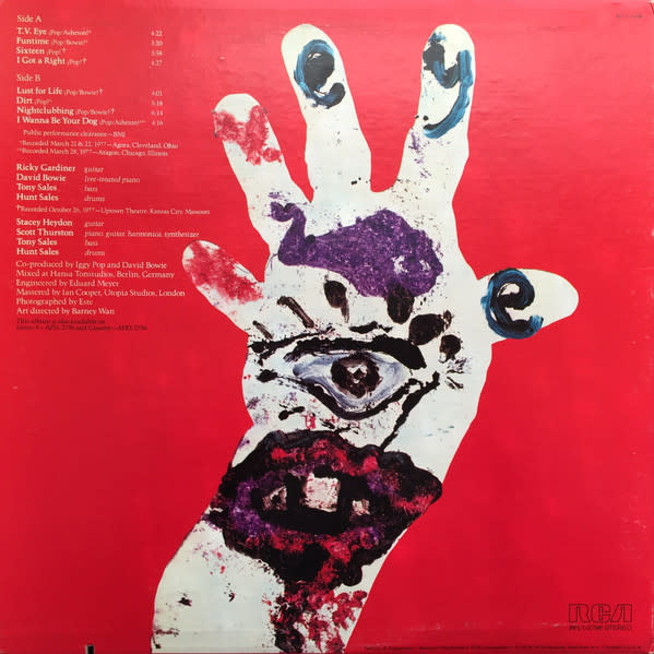 Rock/Pop Iggy Pop - TV Eye 1977 Live ('78 US) (VG++/shelf-wear, small corner tear)