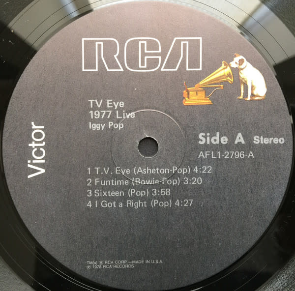 Rock/Pop Iggy Pop - TV Eye 1977 Live ('78 US) (VG++/shelf-wear, small corner tear)