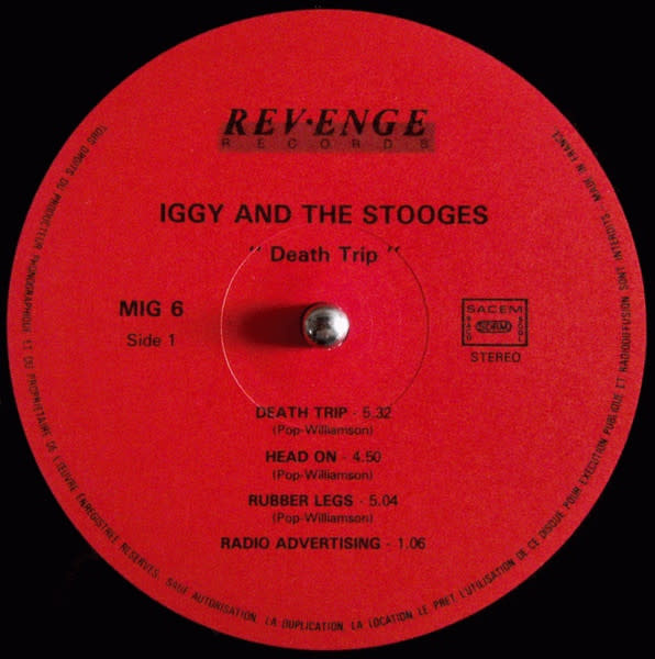 Rock/Pop Iggy And The Stooges - Death Trip ('88 France) (VG++)