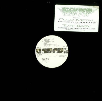 Rock/Pop Iggy Pop - Cold Metal b/w Tuff Baby (Remixes) ('88 US Promo 12") (VG++/creases)