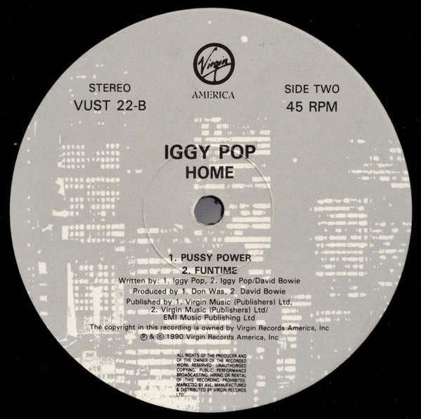 Rock/Pop Iggy Pop - Home ('90 UK 12") (VG+)