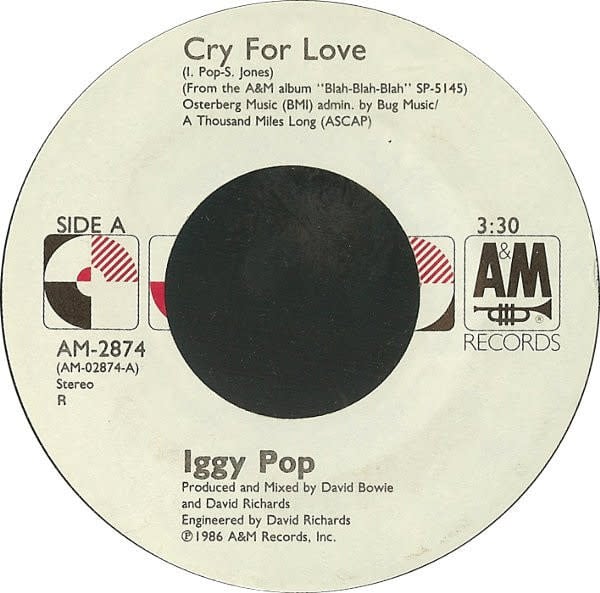 Rock/Pop Iggy Pop - Cry For Love ('86 US 7