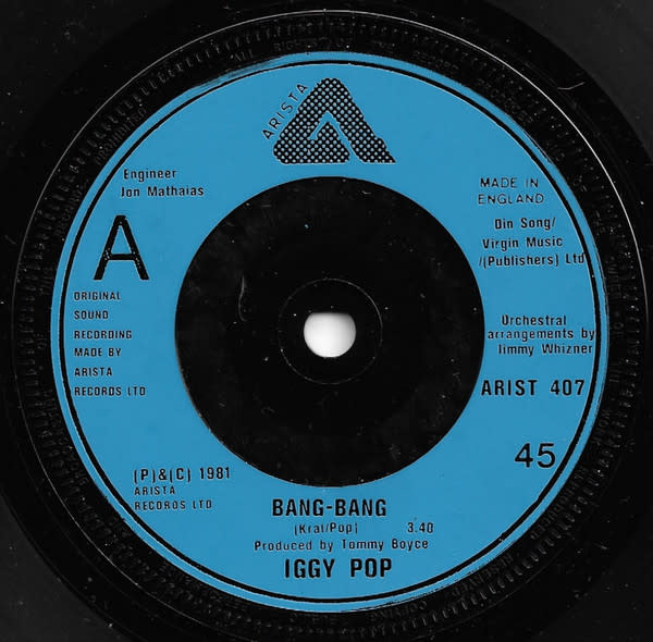 Rock/Pop Iggy Pop - Bang Bang ('81 UK 7") (VG++)