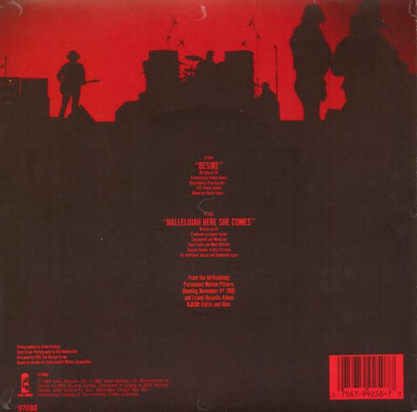 Rock/Pop U2 - Desire ('88 CA 7") (VG++/VG)