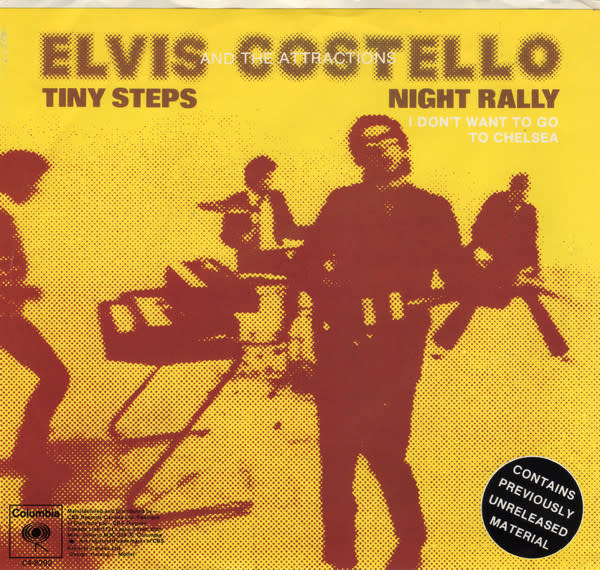Rock/Pop Elvis Costello And The Attractions - I Don't Want To Go To Chelsea / Tiny Steps / Night Rally ('78 CA 7") (VG+)