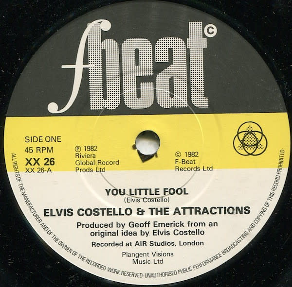 Rock/Pop Elvis Costello & The Attractions - You Little Fool ('82 UK 7") (NM)