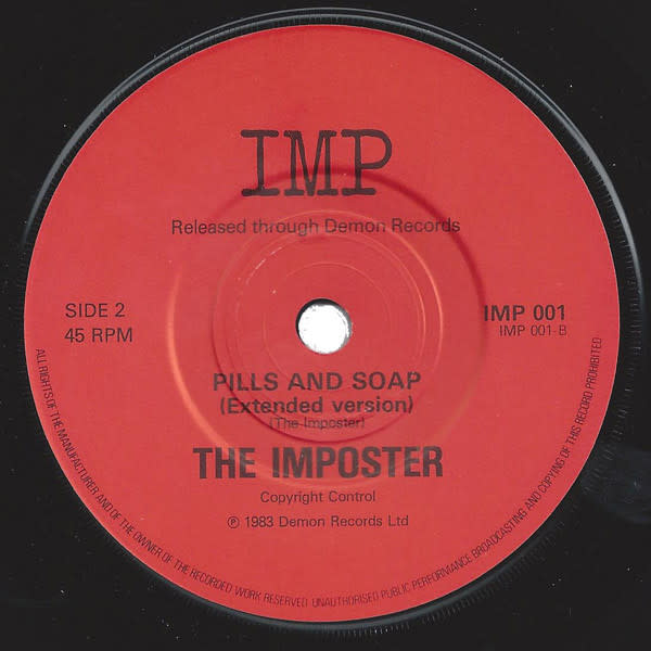 Rock/Pop The Imposter (Elvis Costello) - Pills And Soap ('83 UK 7") (VG+)