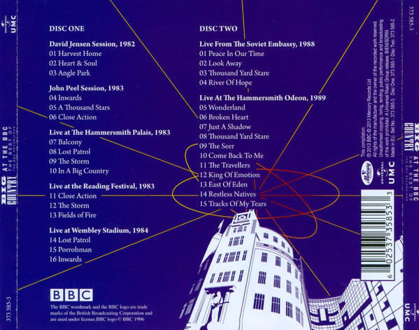 Rock/Pop Big Country - At The BBC: The Best Of The BBC Recordings (SEALED CD)