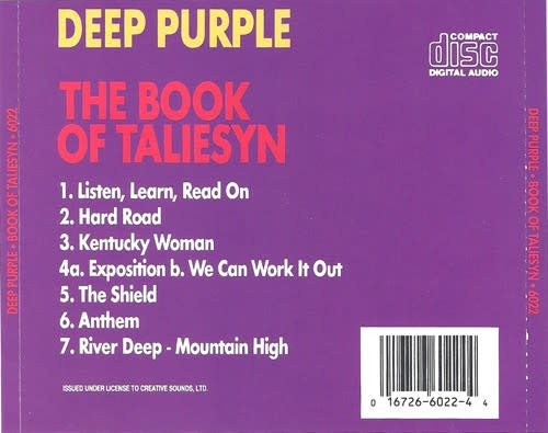 Rock/Pop Deep Purple - The Book Of Taliesyn (USED CD)