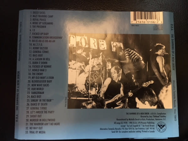 Punk/Hardcore D.O.A. - The Dawning Of A New Error (USED CD)