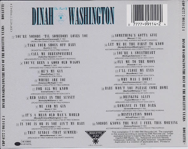 Jazz Dinah Washington - The Best Of The Roulette Years (USED CD)