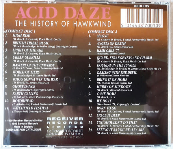 Rock/Pop Hawkwind - Acid Daze The History Of Hawkwind (2CD) (USED CD)