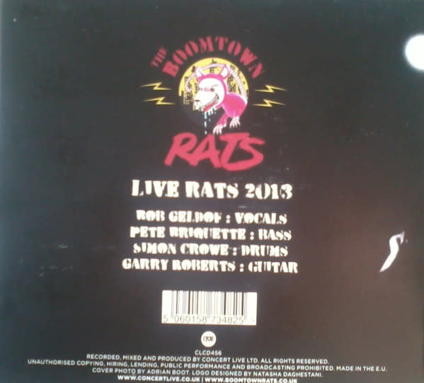 Rock/Pop The Boomtown Rats - Live Rats 2013 (2CDr) (USED CD)