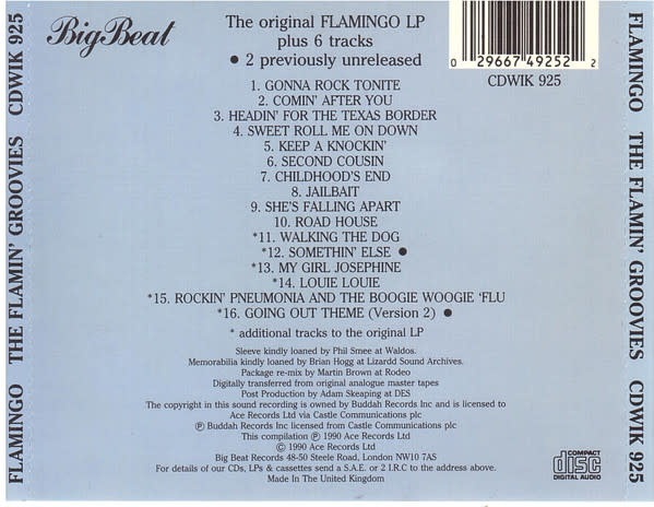 Rock/Pop The Flamin' Groovies - Flamingo (USED CD)