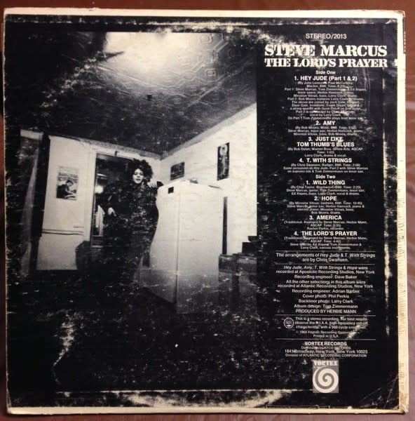 Jazz Steve Marcus - The Lord's Prayer ('69 US Stereo Promo) (VG+/sticker removed leaving residue, bit of pen + light stains on cover, ring-wear)