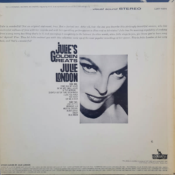 Rock/Pop Julie London - Julie's Golden Greats ('63 CA Stereo) (VG+)