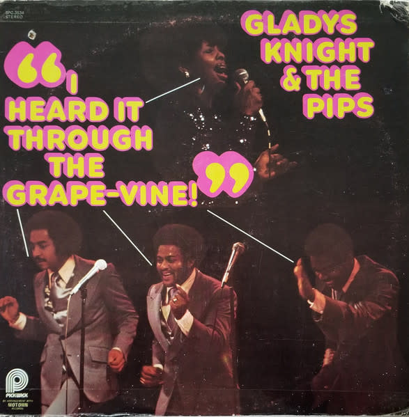 R&B/Soul/Funk Gladys Knight & The Pips – I Heard It Through The Grape-Vine! (VG+/ small creases, heavy ring-wear, writing on cover)