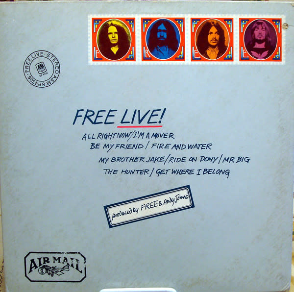 Rock/Pop Free – Free Live! (VG plays VG+/ shelf-wear, staining, hole punch)