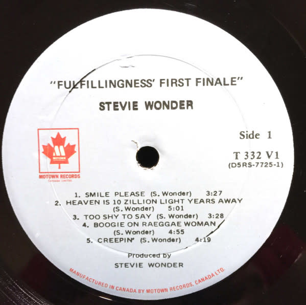 R&B/Soul/Funk Stevie Wonder - Fulfillingness' First Finale ('74 CA Gatefold) (VG+/ light shelf/spine-wear)
