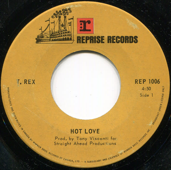 Rock/Pop T. Rex - Hot Love ('71 CA 7") (VG+)