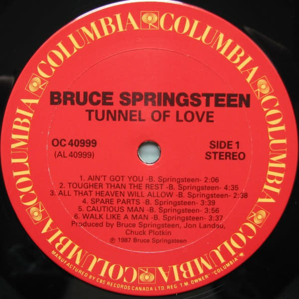 Rock/Pop Bruce Springsteen - Tunnel Of Love (VG+/ creases, ring-wear, scuffs on cover)