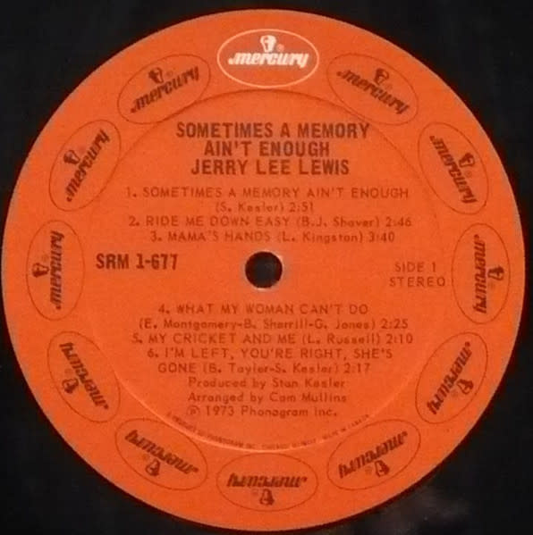 Rock/Pop Jerry Lee Lewis - Sometimes A Memory Ain't Enough (VG+/ hole punch)