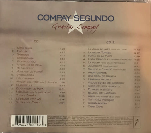 World Compay Segundo - Gracias Compay: The Definitive Collection (USED CD - light scuff)