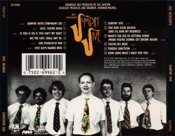 Rock/Pop Joe Jackson - Joe Jackson's Jumpin' Jive (USED CD - scuff)