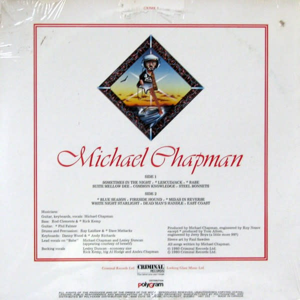 Rock/Pop Michael Chapman - S/T (Looking For Eleven) ('80 CA) (VG+/ hole punch, creases)