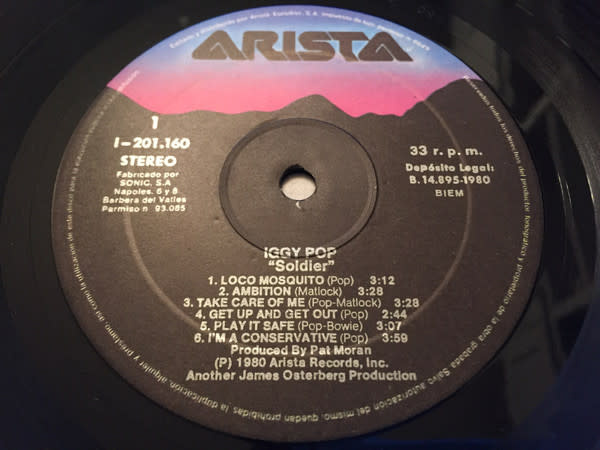 Rock/Pop Iggy Pop - Soldier (Spain) (NM/ crease)