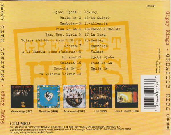 Rock/Pop Gipsy Kings - Greatest Hits (USED CD)