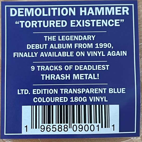 Metal Demolition Hammer Tortured Existence (Transparent Blue Vinyl