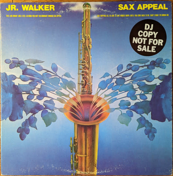 R&B/Soul/Funk Jr. Walker - Sax Appeal ('76 CA White Label Promo w/ DJ Promo sticker on cover) (VG+/ ring/shelf-wear, light stain along the bottom of sleeve)