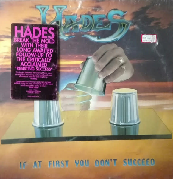 Metal Hades - If At First You Don't Succeed ('88 US) (VG+/ corner cut, edge/shelf/spine-wear, piece of tape on spine + top seam)