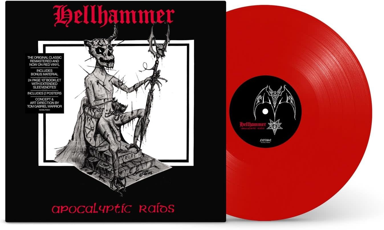 Metal Hellhammer - Apocalyptic Raids (Remastered Red Vinyl, Gatefold, 24 Page Booklet, 2 Posters)