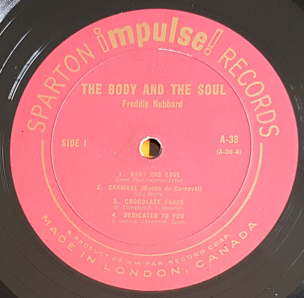 Jazz Freddie Hubbard - The Body & The Soul ('63 CA Mono) (VG+/ mild ring/corner-wear)