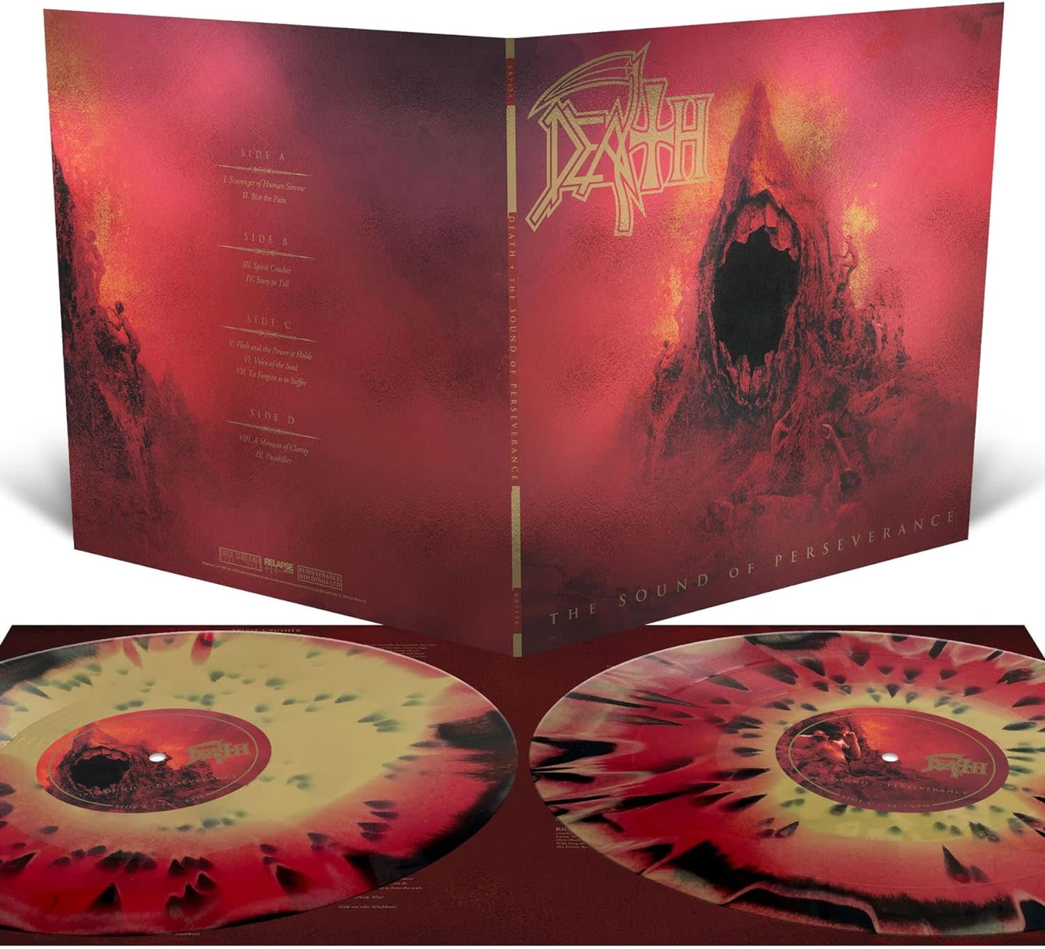 Metal Death - The Sound Of Perseverance (Black, Red, Gold Tri-Colour With Splatter)