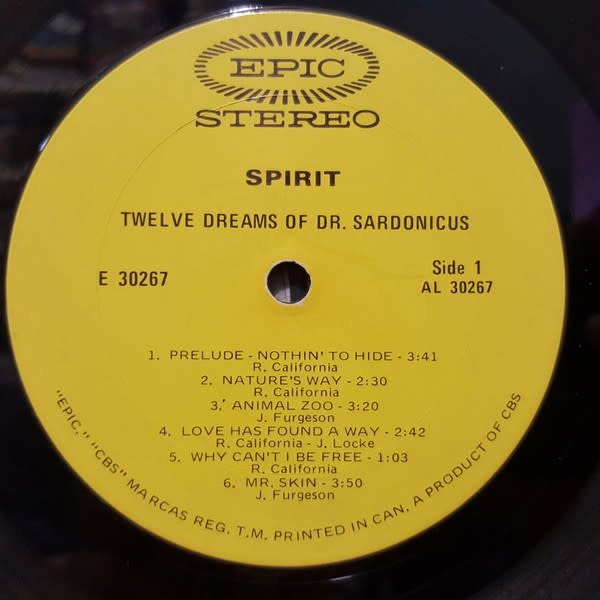 Rock/Pop Spirit - The Twelve Dreams Of Dr. Sardonicus ('71 CA) (VG+/VG+, light stain on cover)