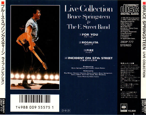 Rock/Pop Bruce Springsteen & The E Street Band - Live Collection (Japan without Obi) (USED CD)