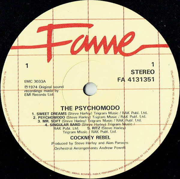 Rock/Pop Cockney Rebel - The Psychomodo ('85 UK Reissue) (VG+/VG)